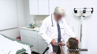 Brunette teen patient fucked by horny doc