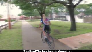 Blonde biker Stretched and fucked
