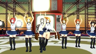 【MMD】LoveLive! Shake It with a rugged skirt!【R-18】