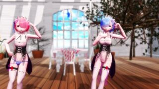 【MMD】Rem & Rum - Melancholic 【R-18】