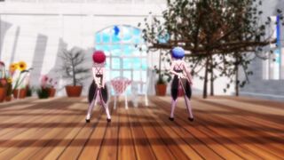 【MMD】Rem & Rum - Melancholic 【R-18】