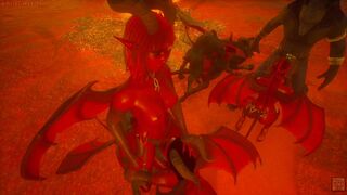 Succubus Sex Orgy with Demons