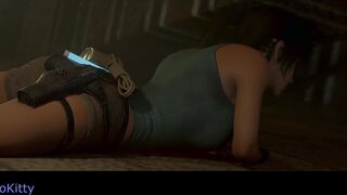 Lara Croft Experiences Unforgettable Double Penetration Dildo Machine - First Time Anal