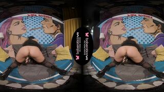 Solo darling, Kity is masturbating and moaning, in VR