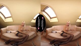 Baberotica VR - Solo blonde model, Lena Love is teasing a bit, in VR