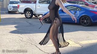 Can’t Believe She Wore This In Public???? See Thru Clothes!!