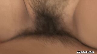 Busty Asian doll enjoys hardcore fuck session with hairy guy