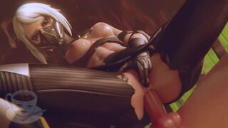 Check out Hush from Fortnite riding a cock in her ass (Fortnite Parody)