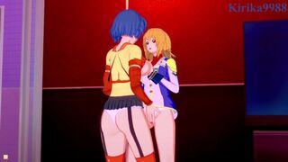 Cagalli Yula Athha and Kusuha Mizuha have an intense lesbian play - Gundam SEED & SRW Alpha Hentai