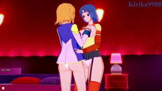 Cagalli Yula Athha and Kusuha Mizuha have an intense lesbian play - Gundam SEED & SRW Alpha Hentai