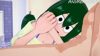 Tsuyu Asui Hide In The School Toilets And Side Fuck With Midoriya Izuku - My Hero Academia Hentai