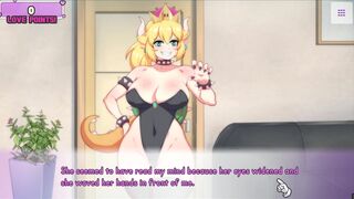 Waifu Hub [PornPlay Parody Hentai game] Bowsette couch casting - Part1