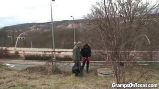 Old Men Fucking Sweet Teen at the park