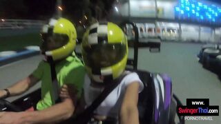 Go karting with Thai GF and sex at home