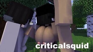Chick With Huge Tits Takes Two Cocks [Minecraft Animation]