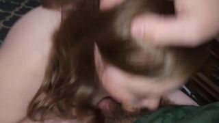 Tinder dates shoots a fat load of cum down my throat