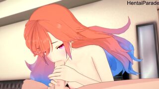 Teaching sex position to Takanashi Kiara Hololive [Hentai 3D]