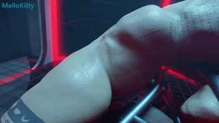 Lara Croft Horny Fuck Tied up Dildo Sex Machine - Pussy Piercing