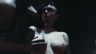 Cyberpunk 2077 Porno where Judy Alvarez and Panam Palmer fucks Horny Shemale's Cock - POV Futa 3some