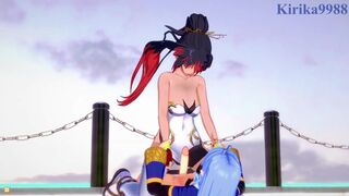 Kaguya Nanbu and Suzuka-Hime have intense futanari sex - SRW OG Saga: Endless Frontier Hentai