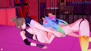 Az Sainklaus and Chitose Kisaragi have an intense lesbian play - Super Robot Wars 30 & V Hentai