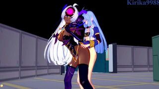 T-elos and Suzuka-Hime have intense futanari sex - Xenosaga & SRW OG Saga: Endless Frontier Hentai