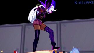 T-elos and Suzuka-Hime have intense futanari sex - Xenosaga & SRW OG Saga: Endless Frontier Hentai