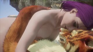 Cute Girl Has Romantic Sex With a Furry - Wild Life 3D porn