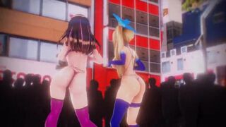 mmd r18 Pussy Dance KZNAI and MRIAKR 3d hentai nsfw ntr fap hero