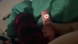 - Amateur CFNM Handjob -Amateur MILF gives handjob while using vibrator to cum in her panties