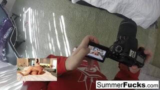 Sexy Summer Brielle fucks brunette teen Addison