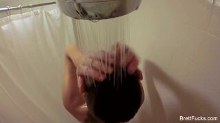 Super sexy blonde Brett Rossi takes a nice shower