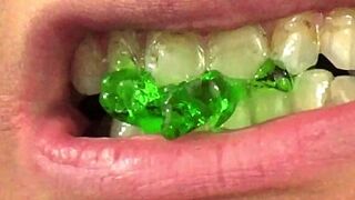 Mouth Vore Close Up Of Fifi Foxx Eating Gummy Bears
