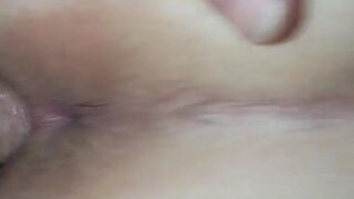 Cheating college tinder slut fucks close up POV for cash