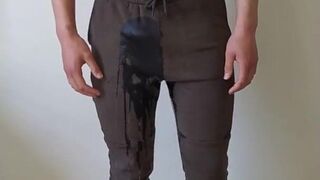 Hot Guy Desperately Pissing Sweatpants