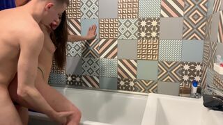Fucking my friend's girl in the shower
