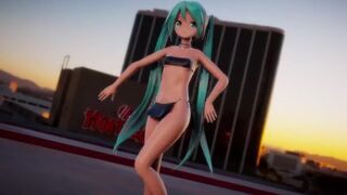 mmd r18 Api Miku crab crotch pinkcat 0815 Tribal costume Topless 3d hentai