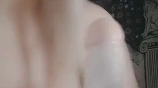 Big natural titted Milf sloppy blowjob