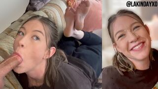 Submissive Throatfuck and Blowjob With My Feet Up… Amazing Facial Cumshot!