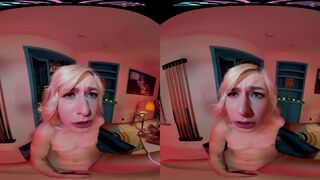 Your gorgeous blonde girlfriend thanks you for her Valentine's Day gifts in VR
