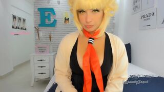 Himiko Toga cosplay blondie ass worship blowjob until it cums in her mouth while doing ahegao faces like anime manga hentai