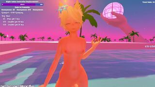 VRchat Transgirl Plays With Herself On Stream While Chat Controls Her Toy