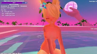 VRchat Transgirl Plays With Herself On Stream While Chat Controls Her Toy