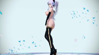 【MMD R-18 SEX DANCE】HAKU HOT BLACK SUIT PERFECT DELICIOUS BUTTOCKS PARADINHA [BY] Orion DobleDosis