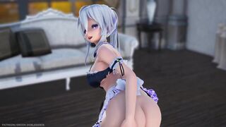 【MMD R-18 SEX DANCE】HAKU HOT MAID DELICIOUS HOT ASS PERFECT DESTINATION [BY] Orion DobleDosis