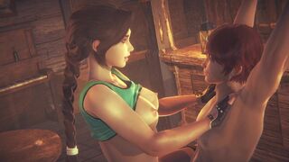 LARA CROFT TOMB RAIDER PERFECTLY JUMPS ON A DICK | 3D Animation