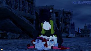 Leiur Darahim and Chris Yukine have intense futanari sex in the city at night. - Symphogear Hentai