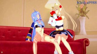 Neige Hausen and Suzuka-Hime have intense futanari sex - SRW OG Saga: Endless Frontier Hentai