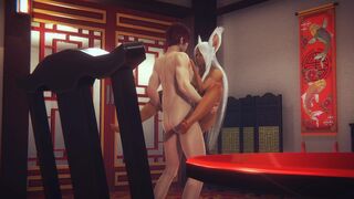 Dinner with Rumi Usagiyama turned into sex | 3D Animation