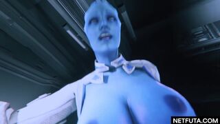 Mass Effect - Liara and Edi Futanari SFM